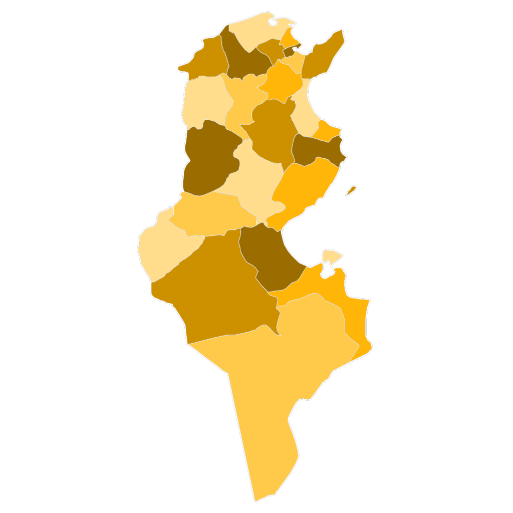 Tunisia Map Orange